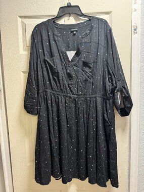 Torrid Black and Colorful Stars Dress